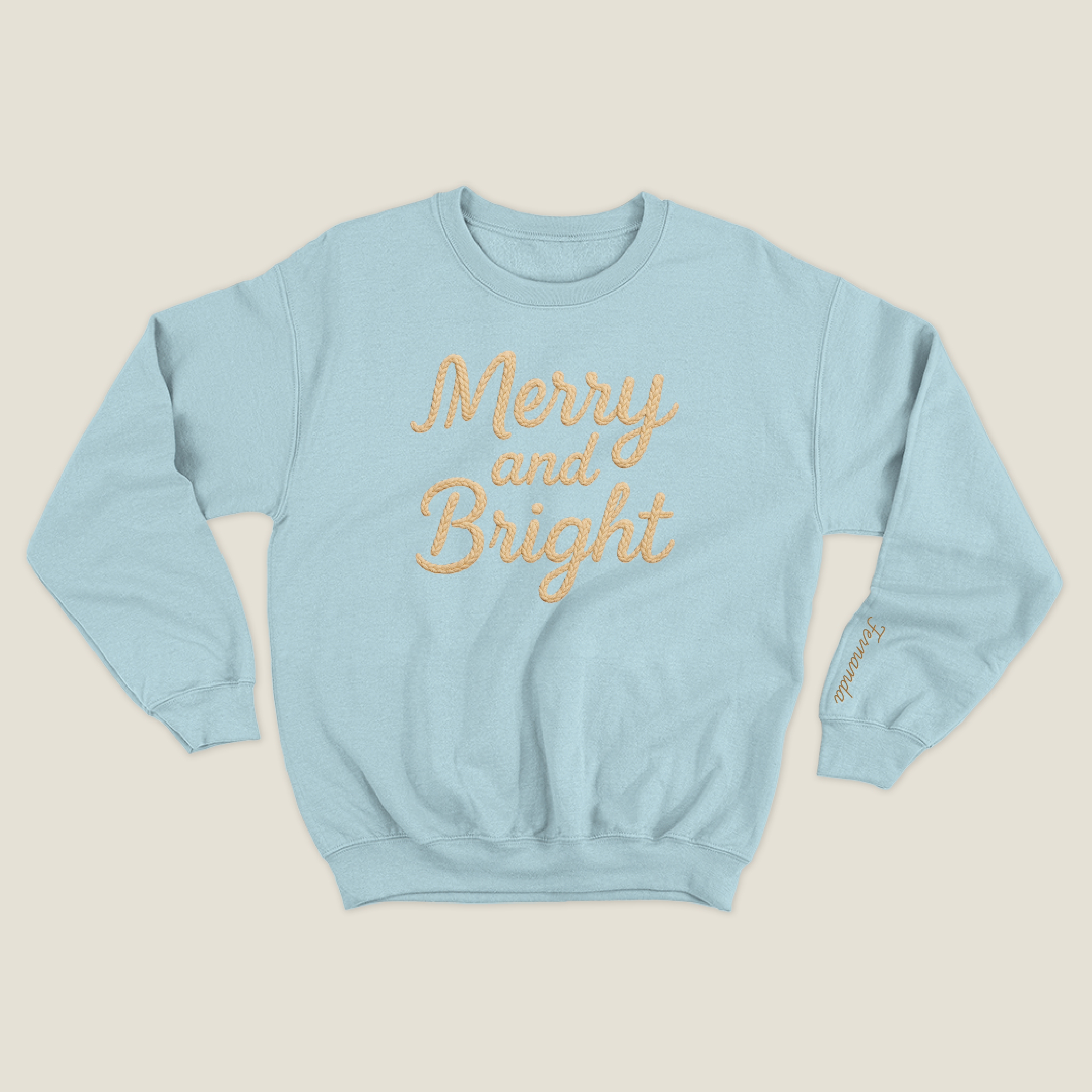 xmas sweatshirt personalizada BABY BLUE