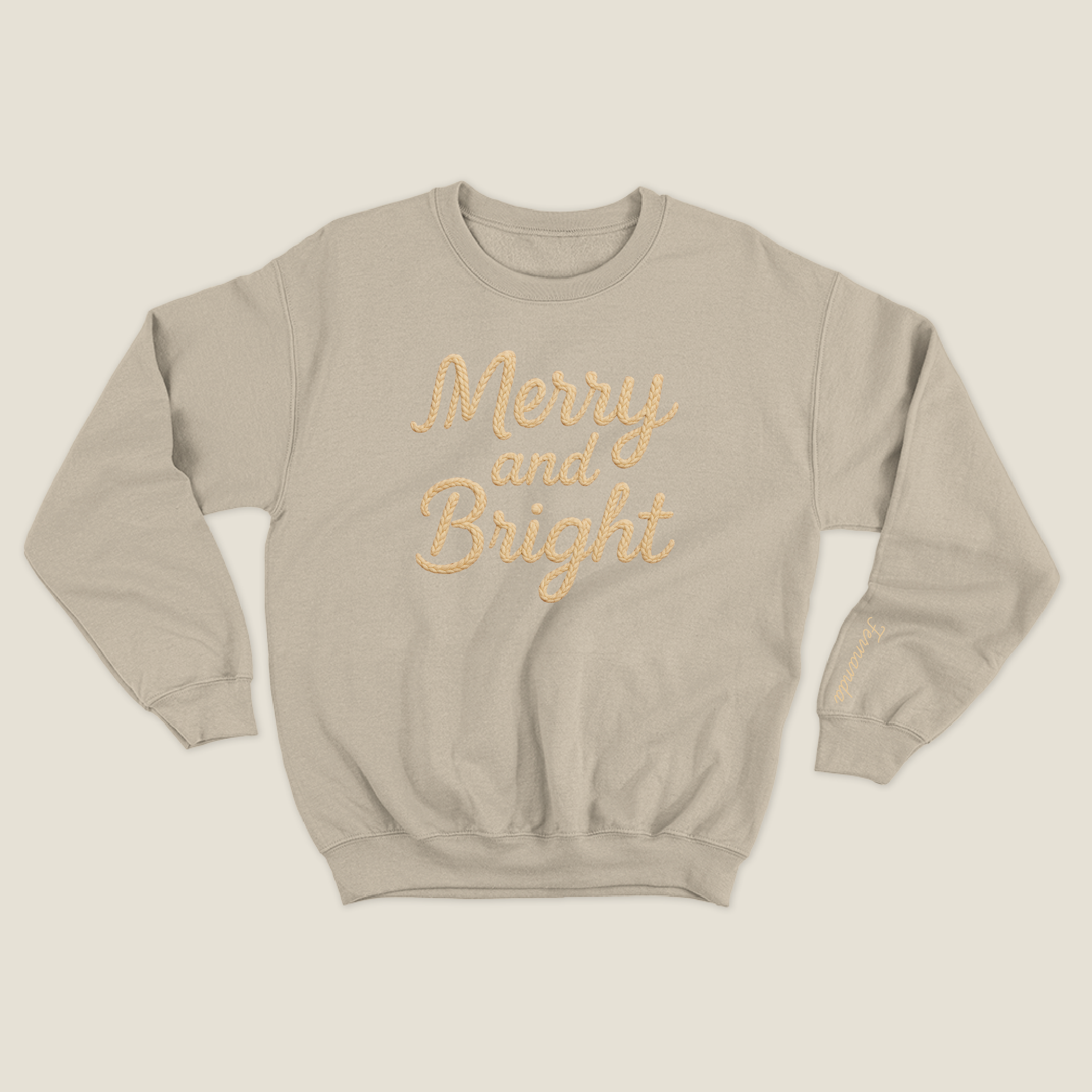 xmas sweatshirt personalizada BEIGE