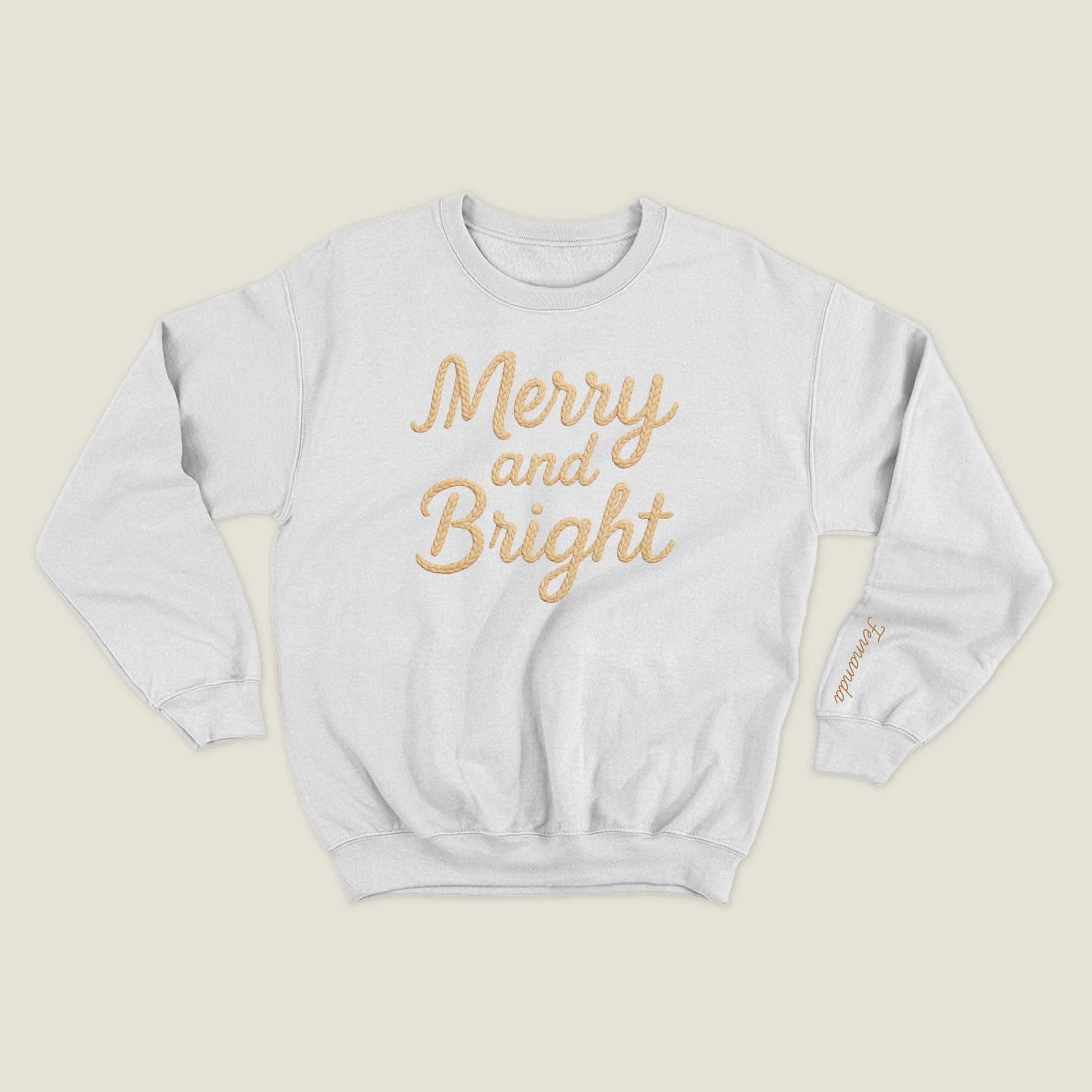 xmas sweatshirt personalizada BLANCA
