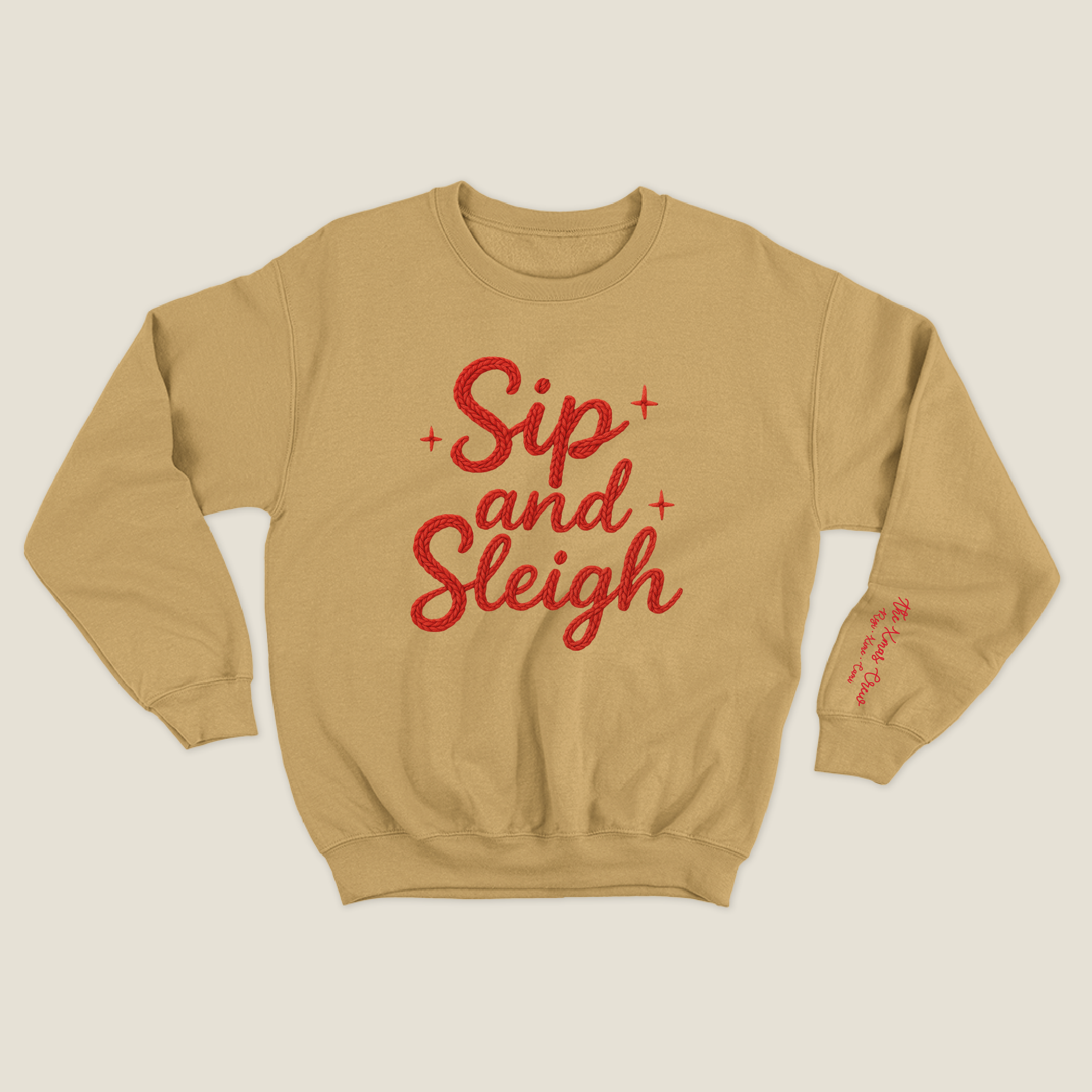 xmas sweatshirt personalizada MOSTAZA