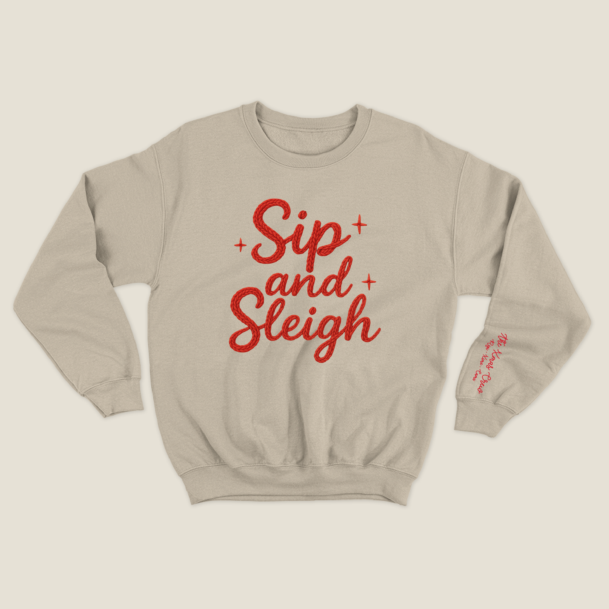 xmas sweatshirt personalizada BEIGE