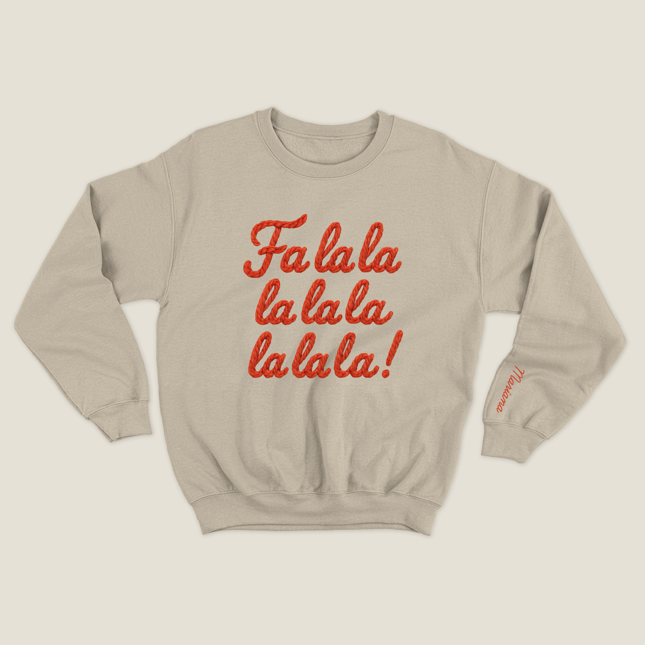 xmas sweatshirt personalizada BEIGE