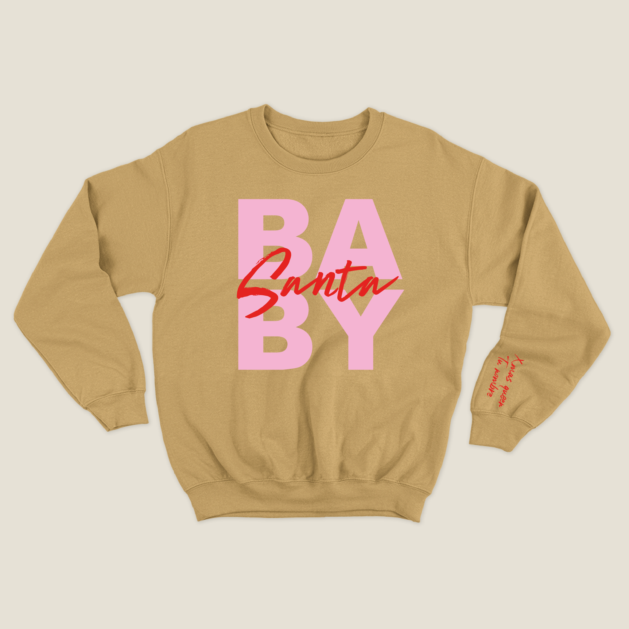 xmas sweatshirt personalizada MOSTAZA