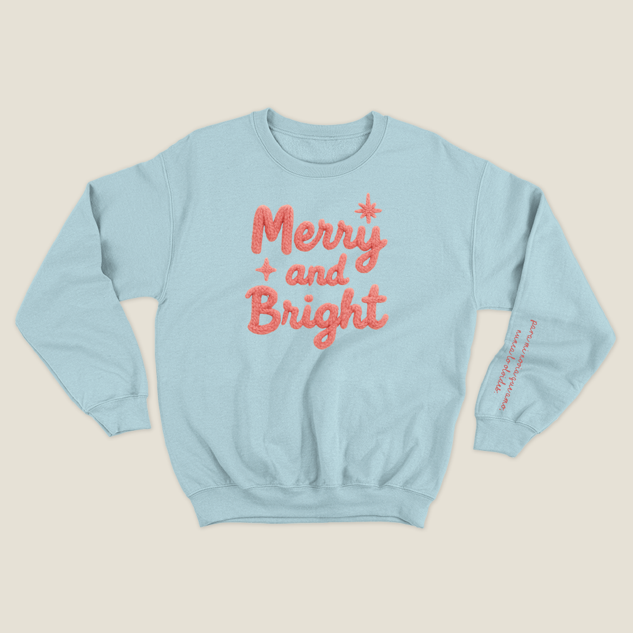 xmas sweatshirt personalizada BABY BLUE