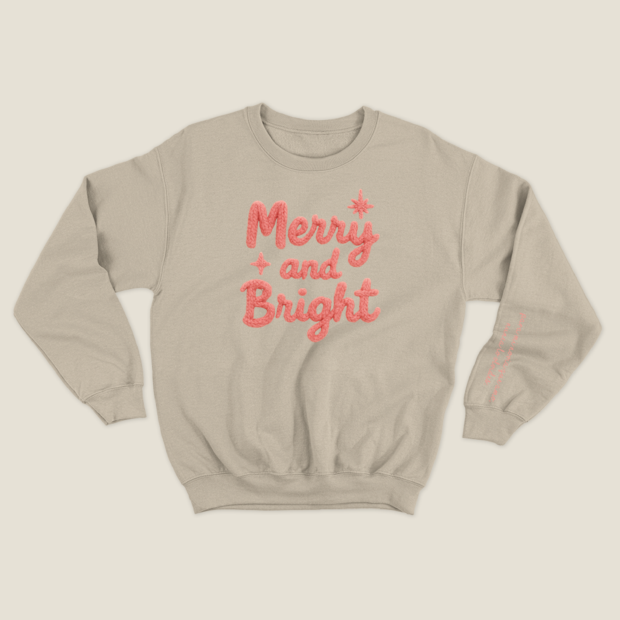 xmas sweatshirt personalizada BEIGE