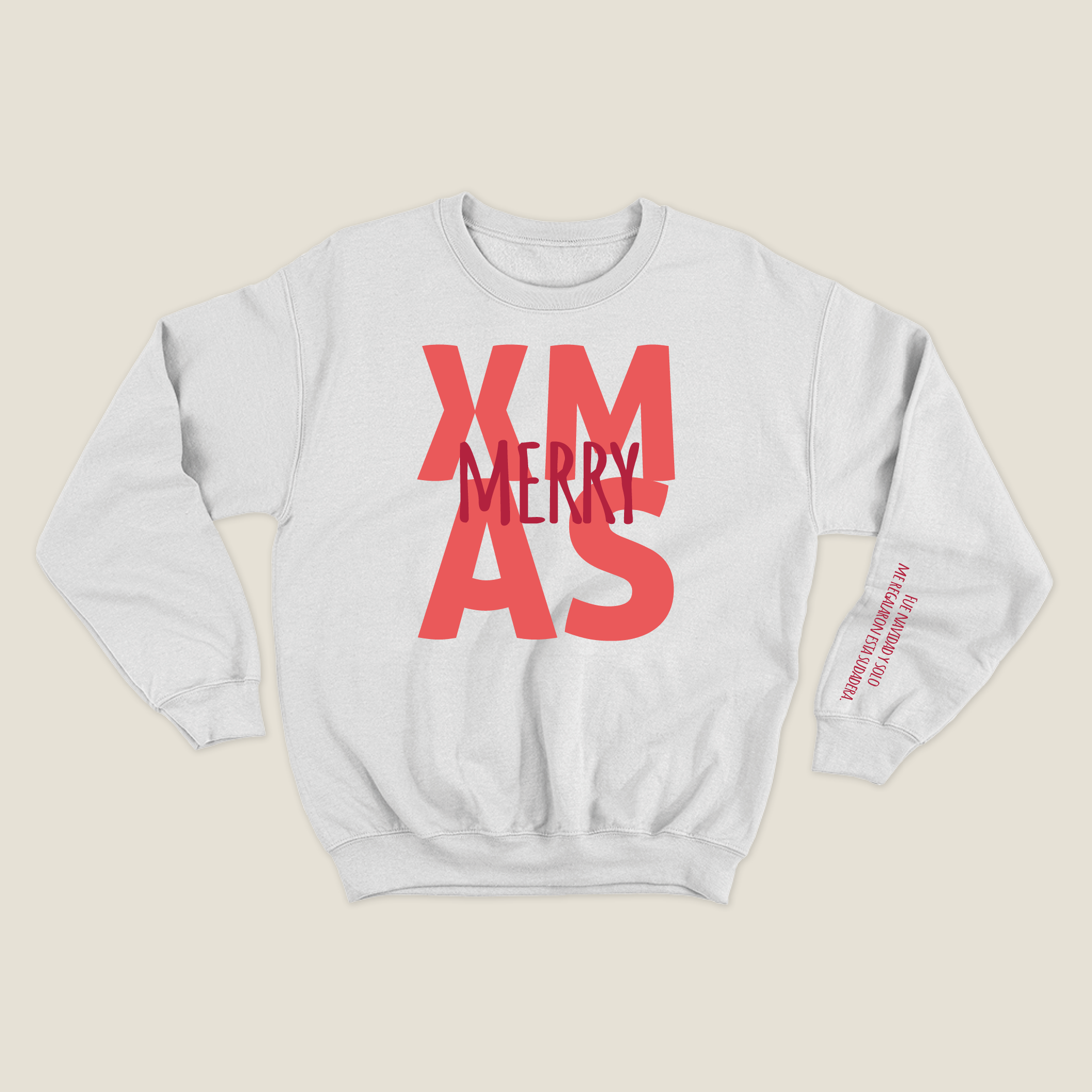 xmas sweatshirt personalizada BLANCA