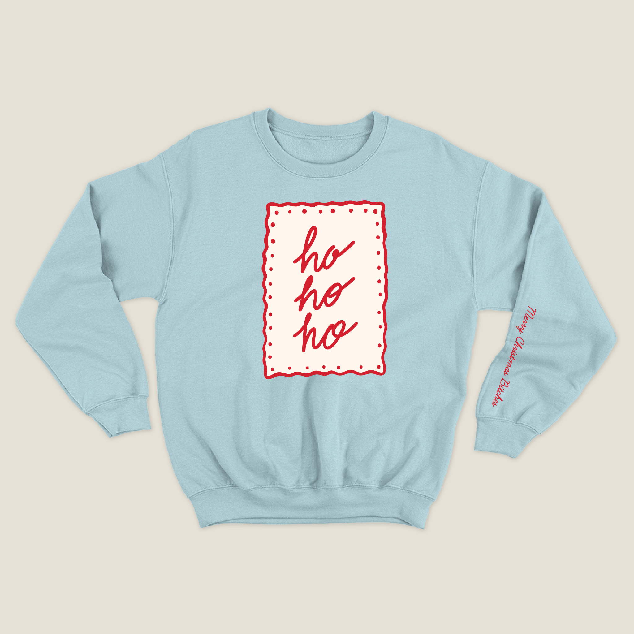 xmas sweatshirt personalizada BABY BLUE