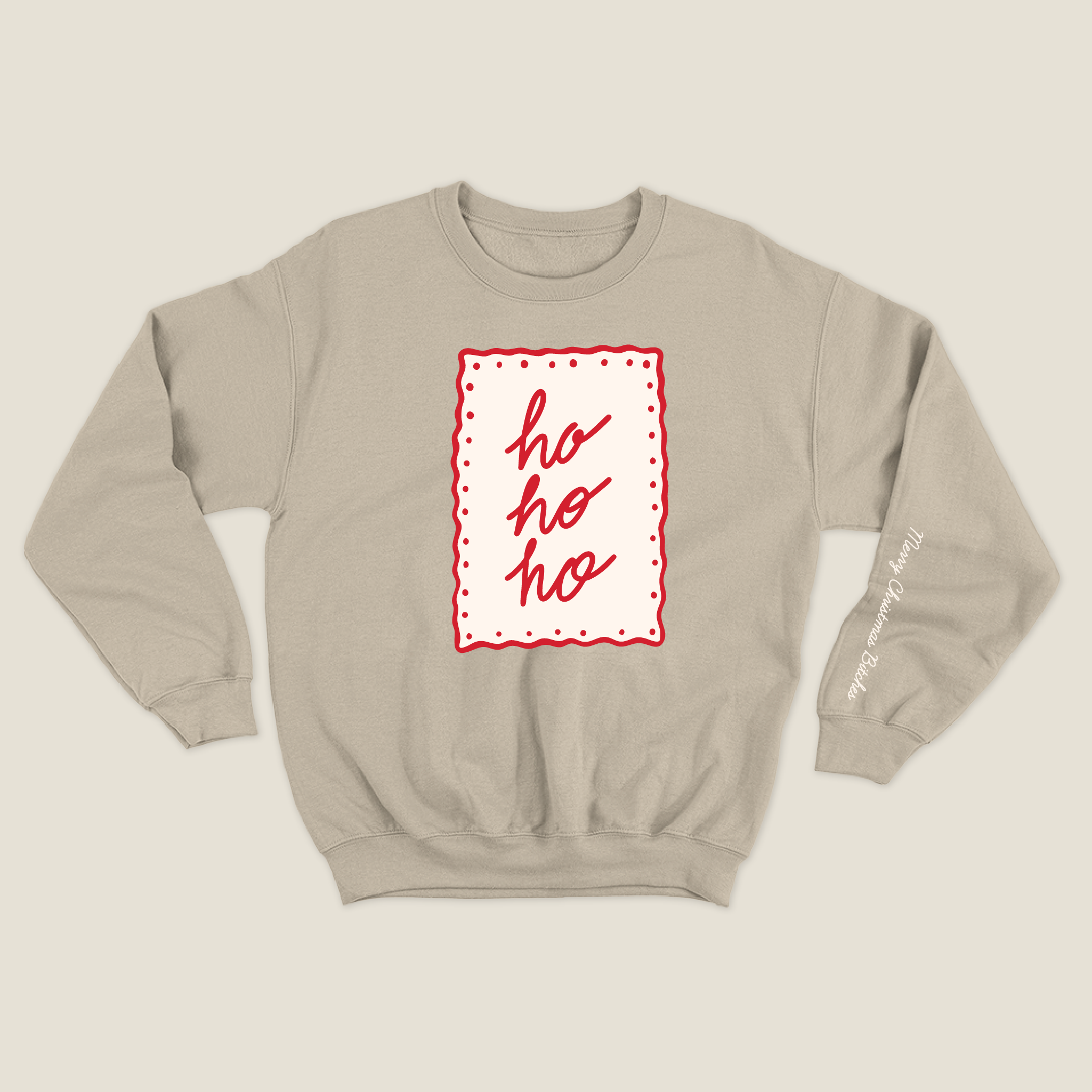xmas sweatshirt personalizada BEIGE