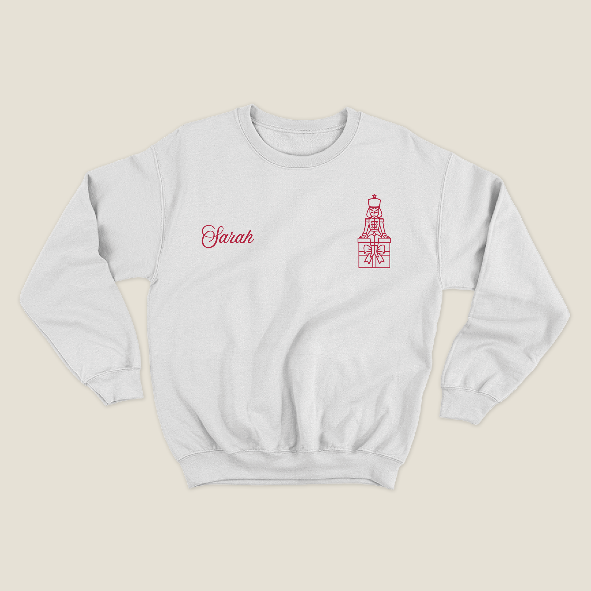 xmas sweatshirt personalizada BLANCA