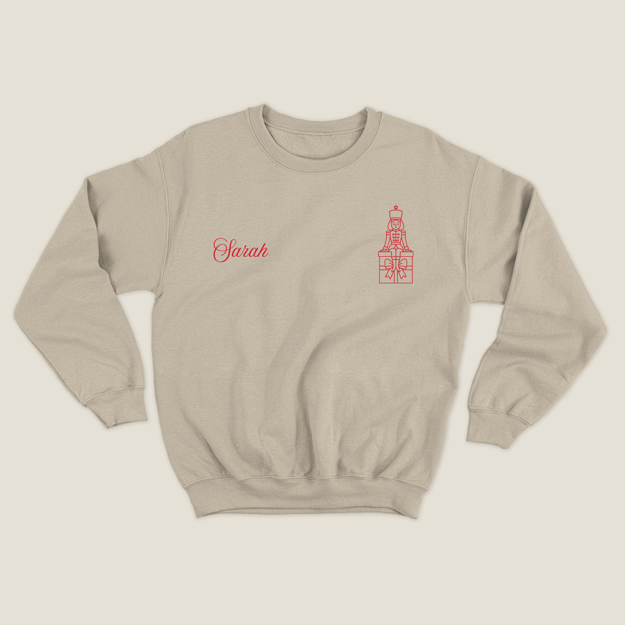xmas sweatshirt personalizada BEIGE