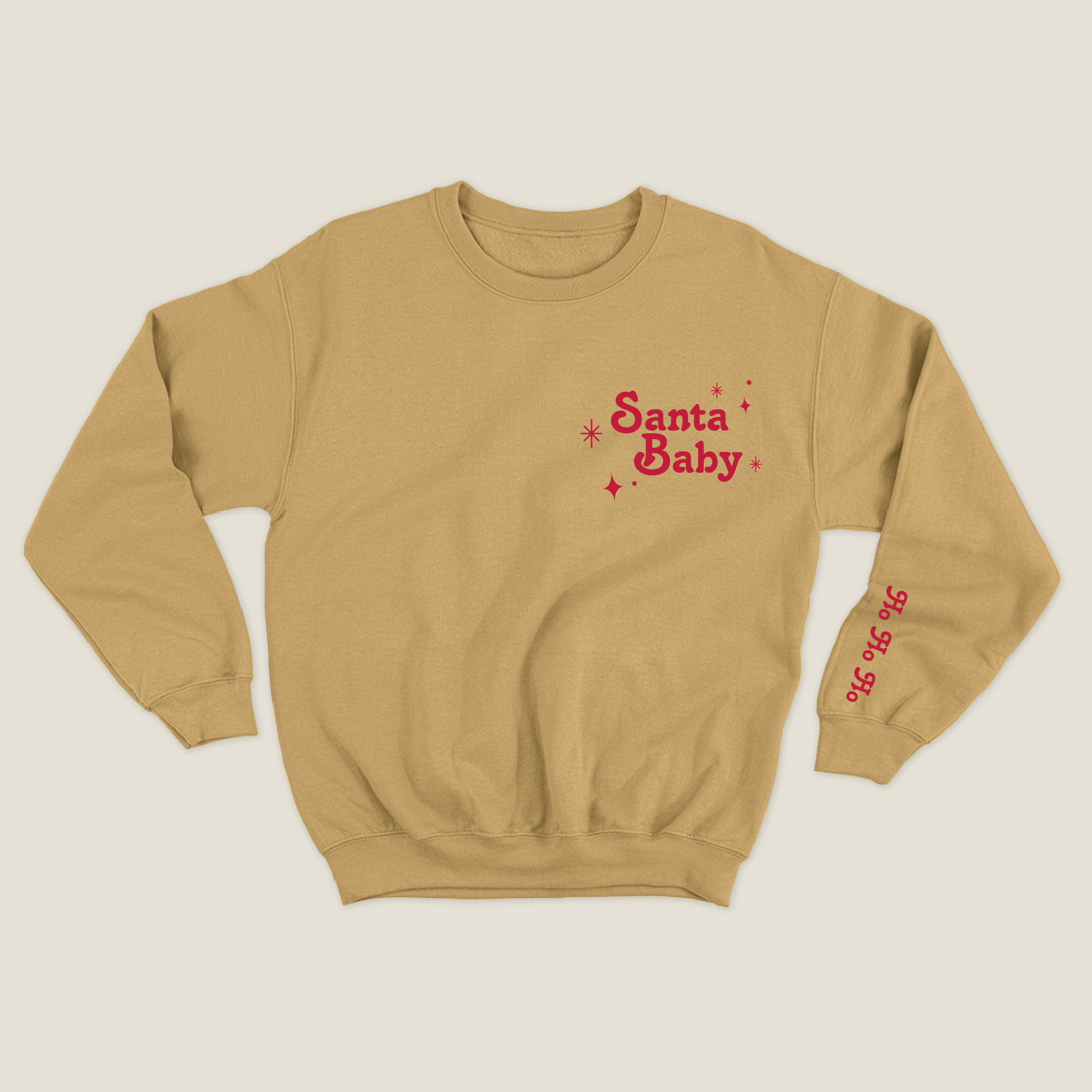 xmas sweatshirt personalizada MOSTAZA