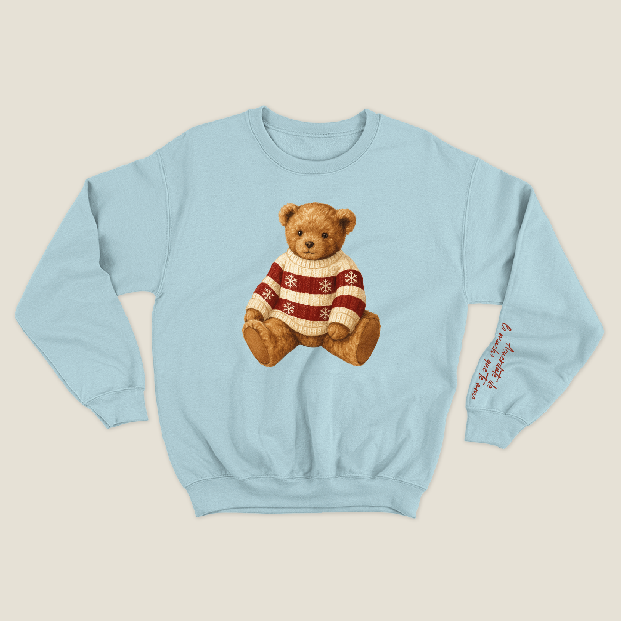 xmas sweatshirt personalizada BABY BLUE