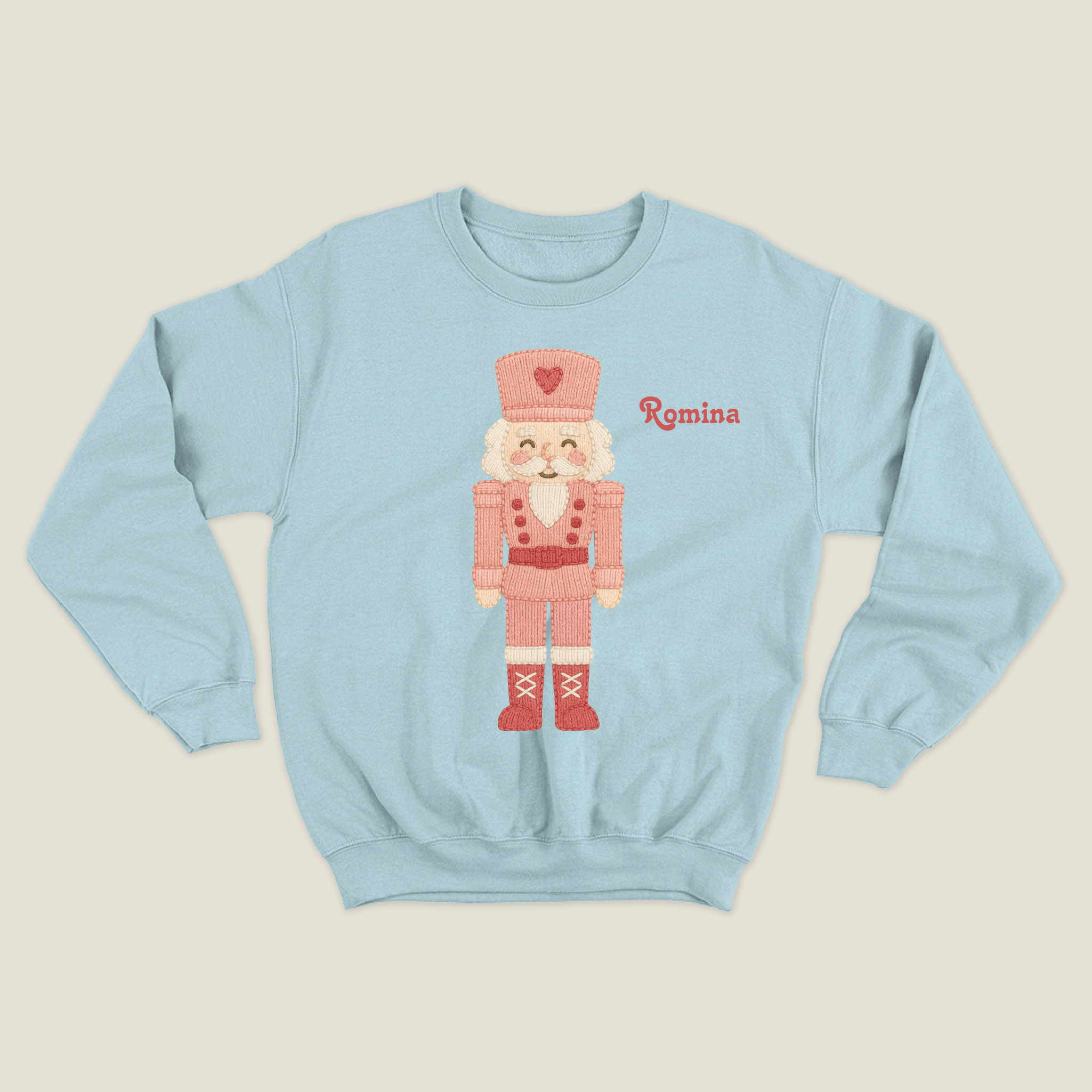 xmas sweatshirt personalizada BABY BLUE
