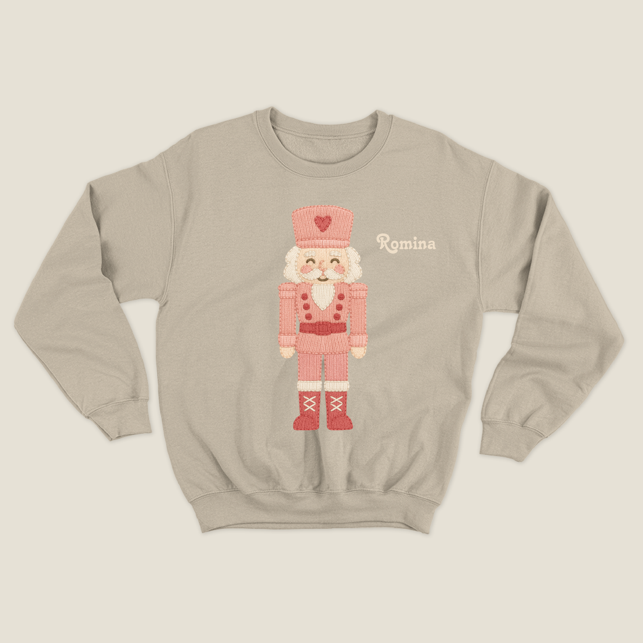 xmas sweatshirt personalizada BEIGE