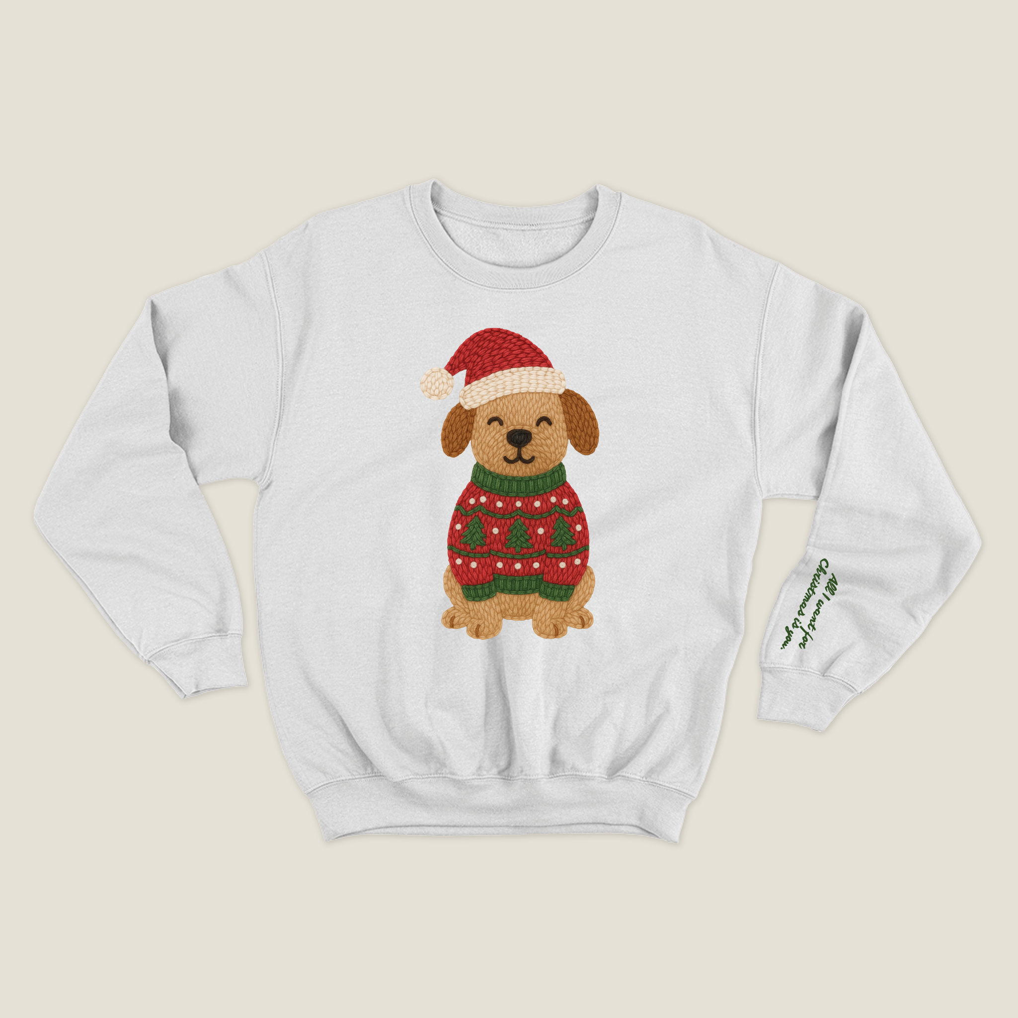 xmas sweatshirt personalizada BLANCA