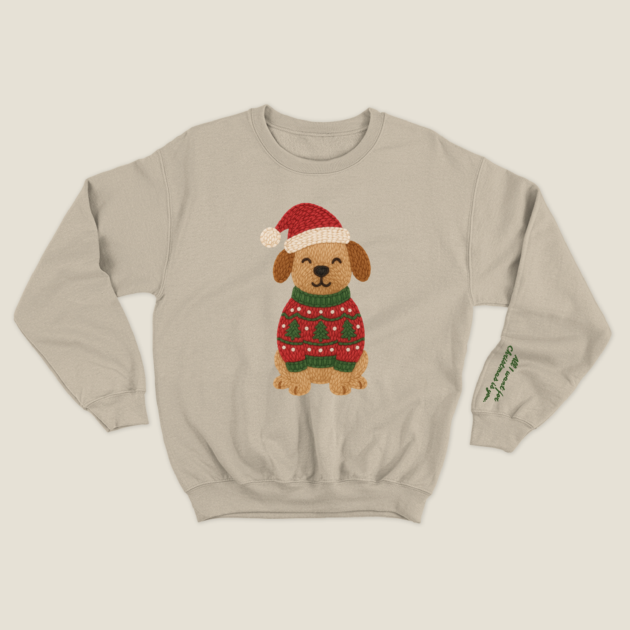xmas sweatshirt personalizada BEIGE