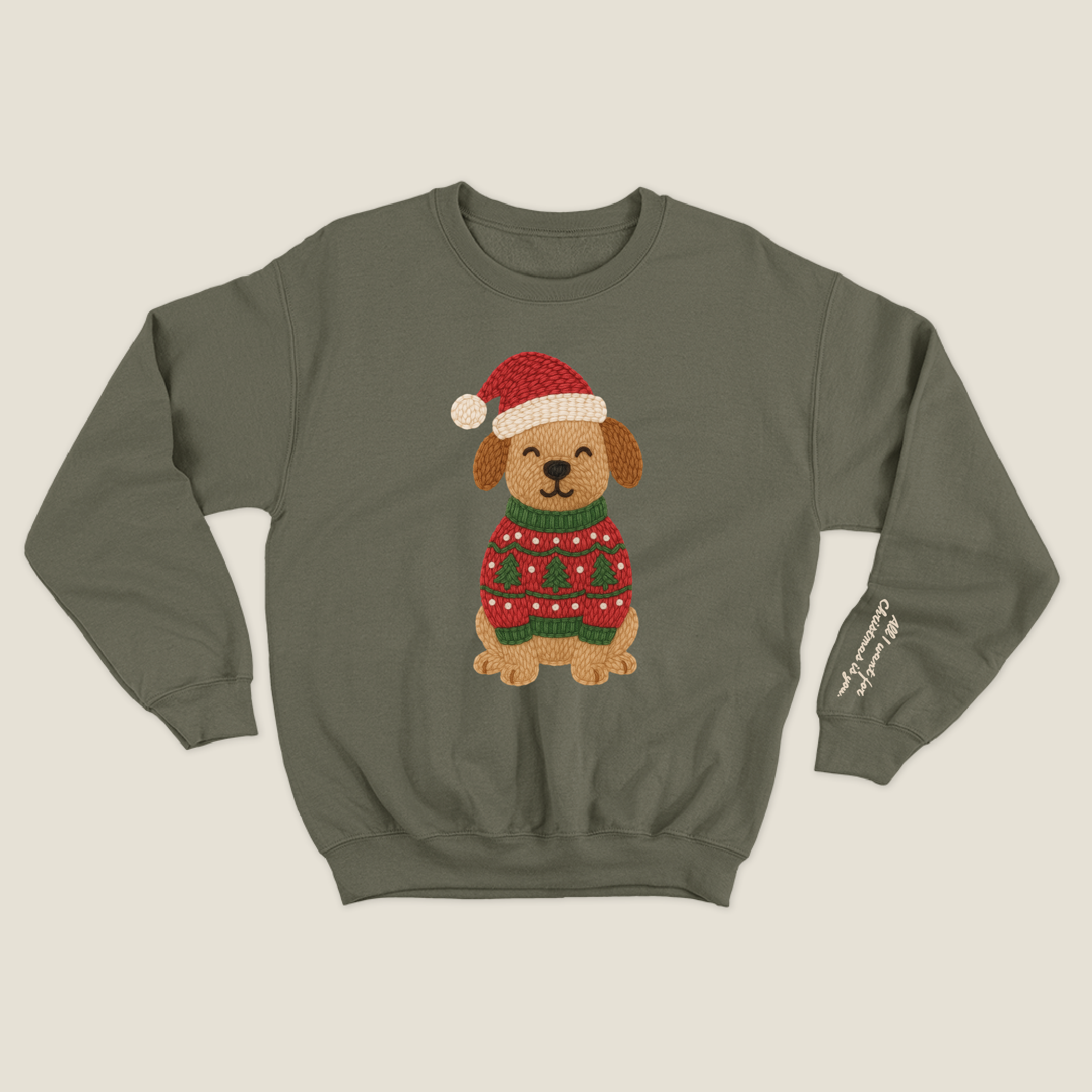xmas sweatshirt personalizada VERDE