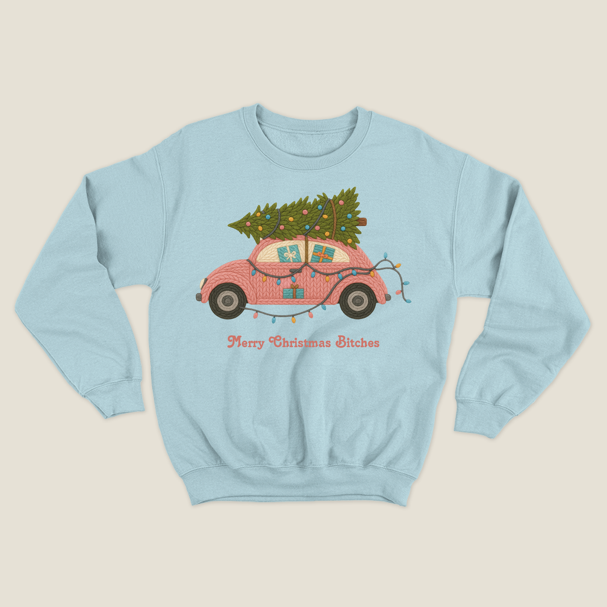 xmas sweatshirt personalizada BABY BLUE