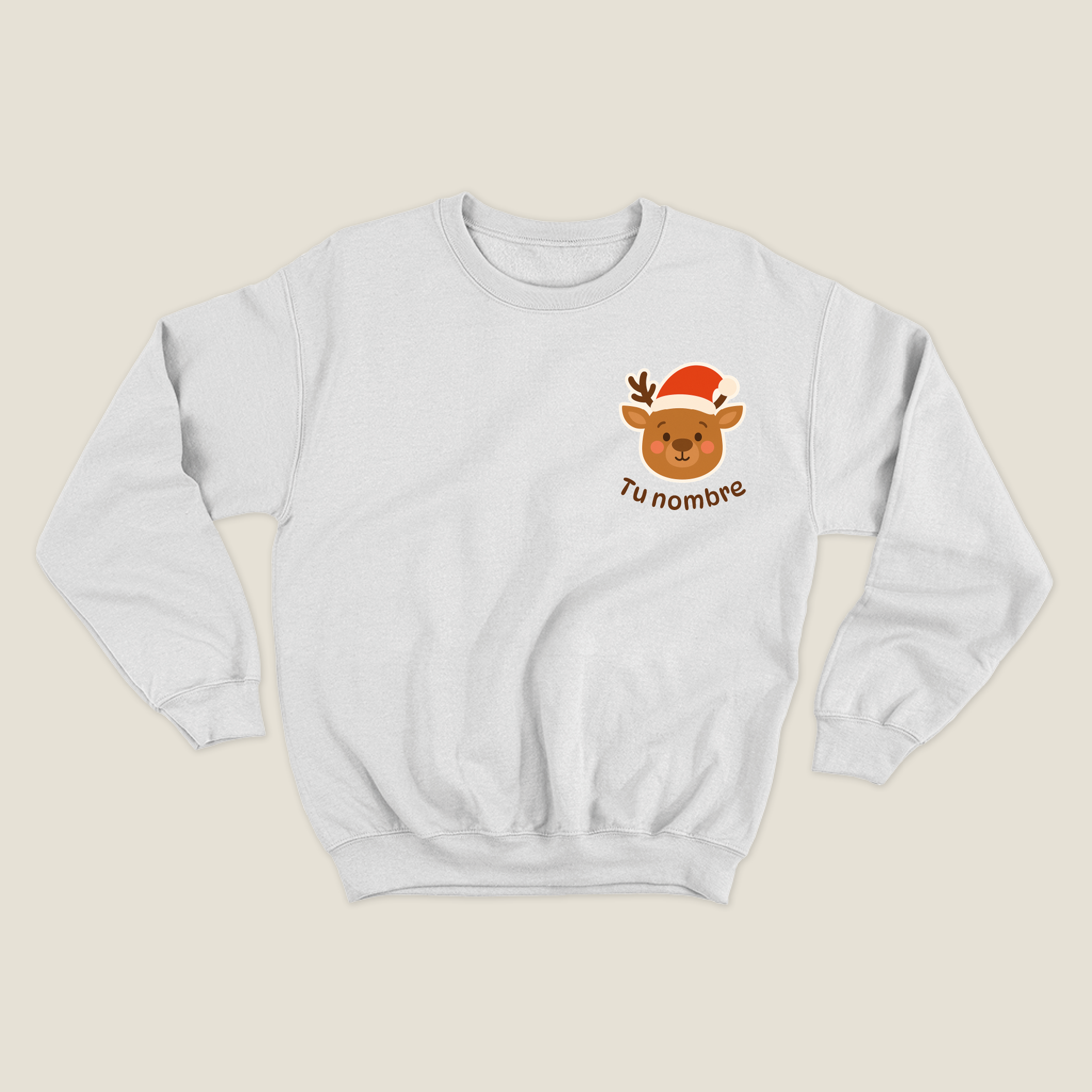 xmas sweatshirt personalizada BLANCA
