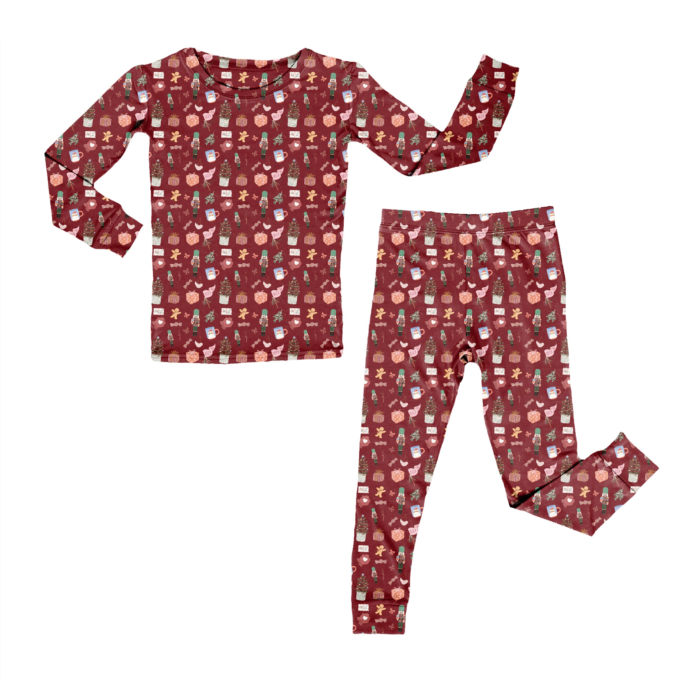 BURGUNDY XMAS pijama